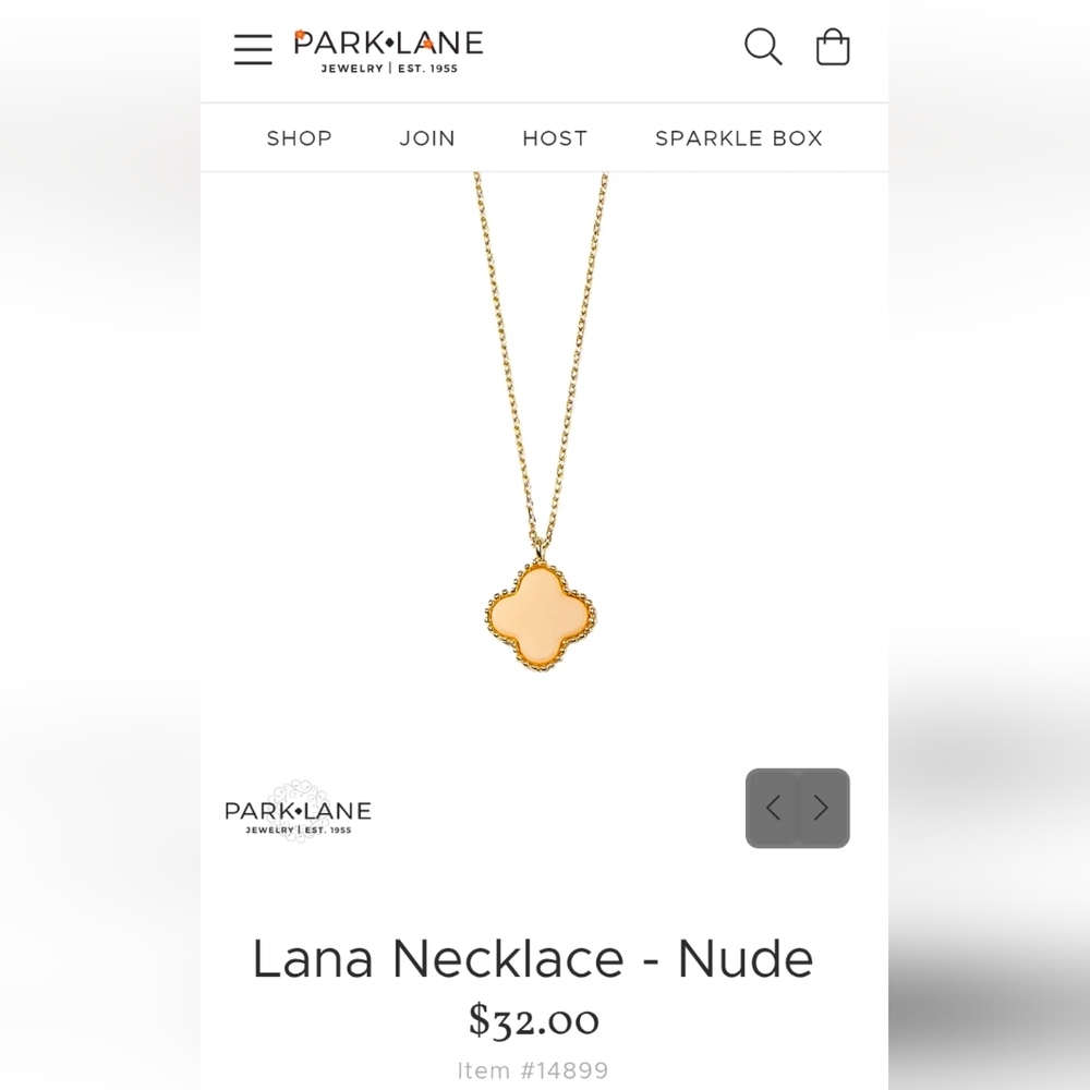 NWT Park Lane Lana Necklace in Nude & Gold #14899 - Picture 6 of 6